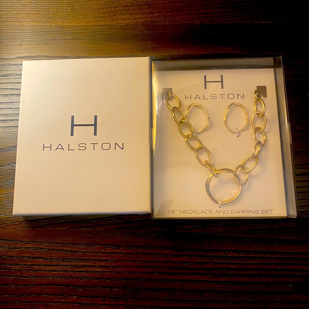 NEW Halston earring and necklace set